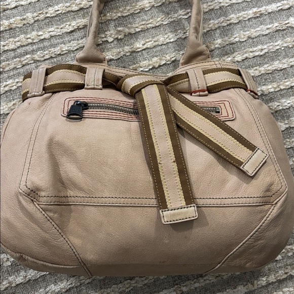 Vintage Gap Jeans Cow Leather‎ Y2K Shoulder Bag Women’s Tote Tan Handbag